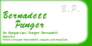 bernadett punger business card